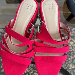 New A New Day Red Sandals Size 5